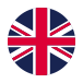 Кругла иконка британского флага в белой рамке