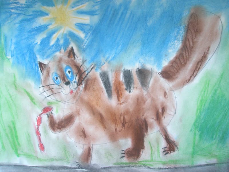 Частный детский сад «Взмах», Кировский район. Картины детей ИЗО студии «Веселые картинки». Преподователь – Крылова Светлана.