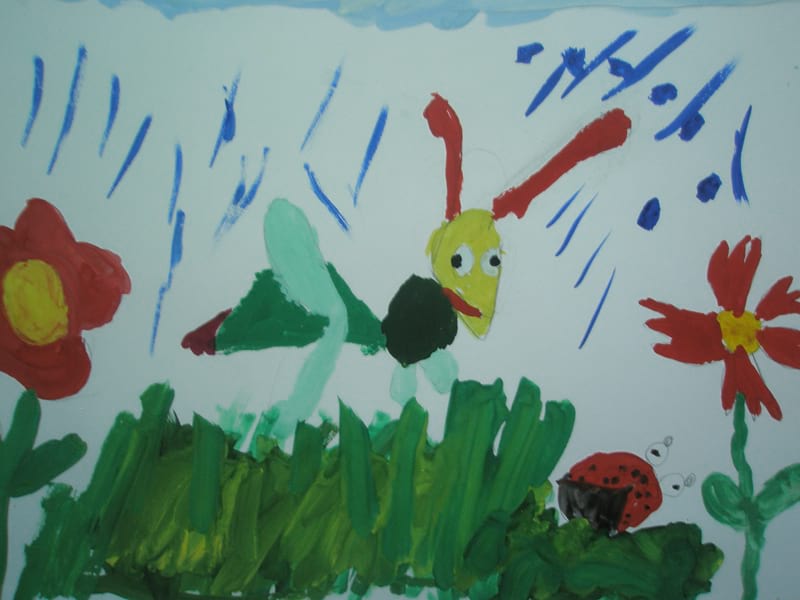 Частный детский сад «Взмах», Кировский район. Картины детей ИЗО студии «Веселые картинки». Преподователь – Крылова Светлана.