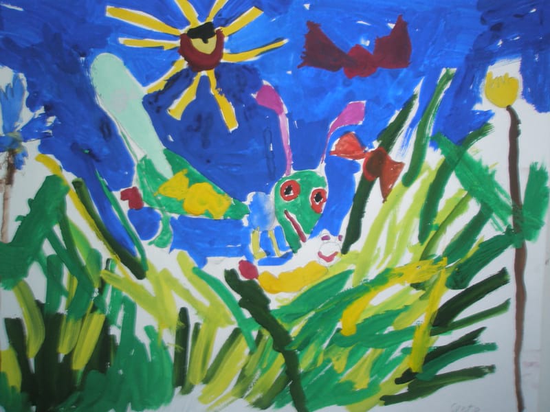 Частный детский сад «Взмах», Кировский район. Картины детей ИЗО студии «Веселые картинки». Преподователь – Крылова Светлана.
