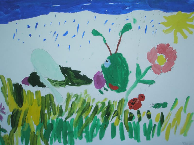 Частный детский сад «Взмах», Кировский район. Картины детей ИЗО студии «Веселые картинки». Преподователь – Крылова Светлана.