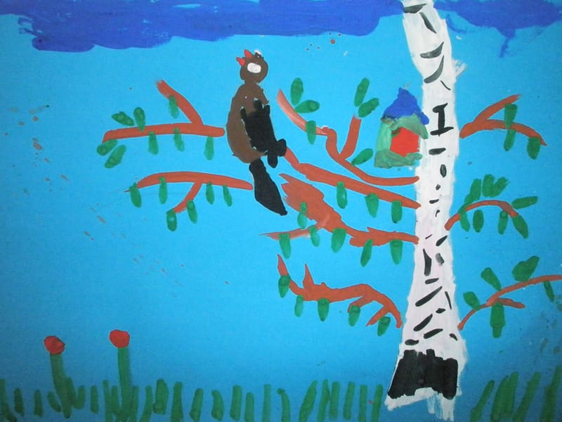 Частный детский сад «Взмах», Кировский район. Картины детей ИЗО студии «Веселые картинки». Преподователь – Крылова Светлана.